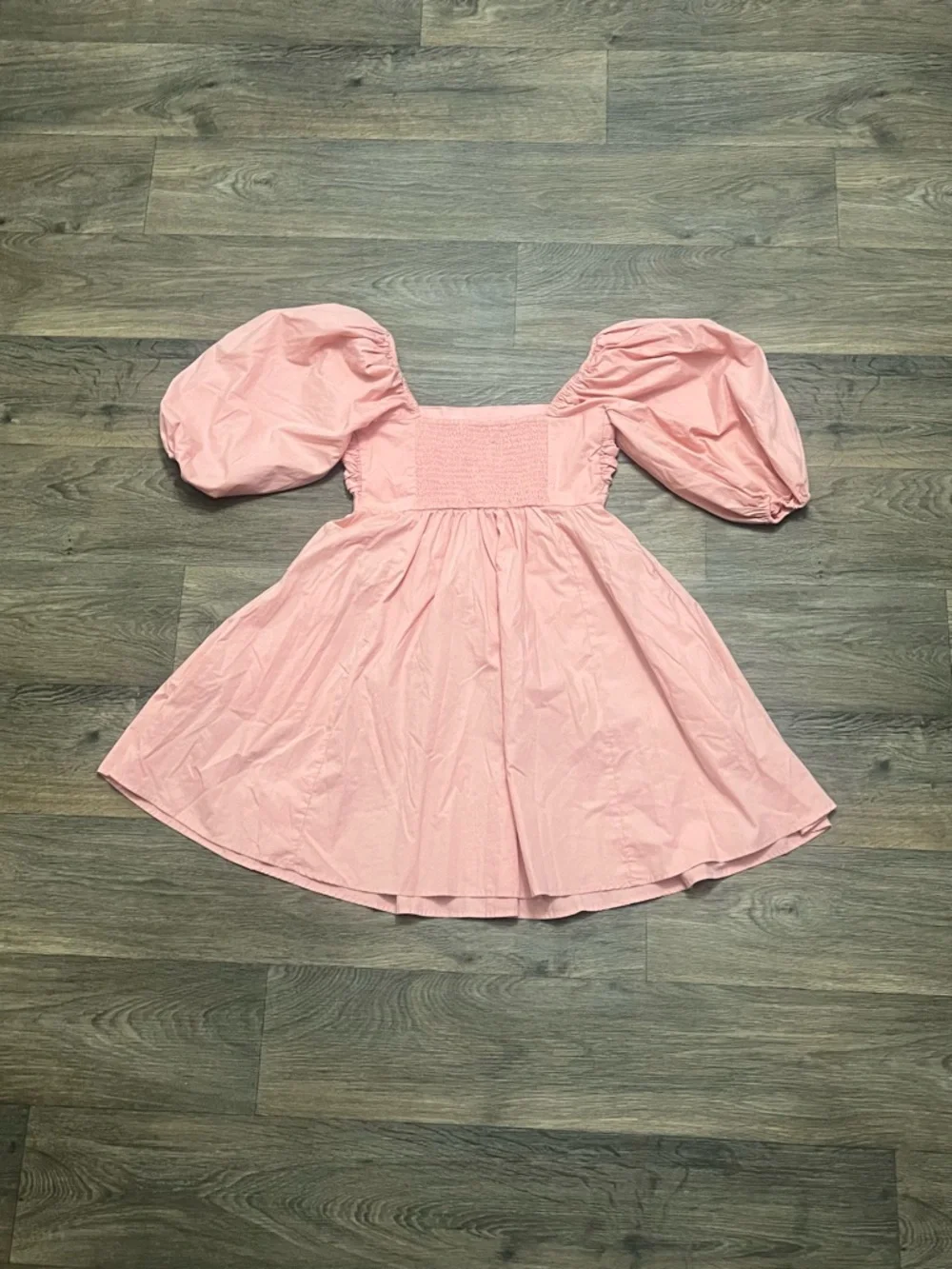 Abercrombie & Fitch Emerson Puff Sleeve Mini Dress Sz Small Tall Pink Coquette - Picture 11 of 11
